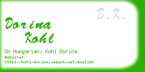 dorina kohl business card